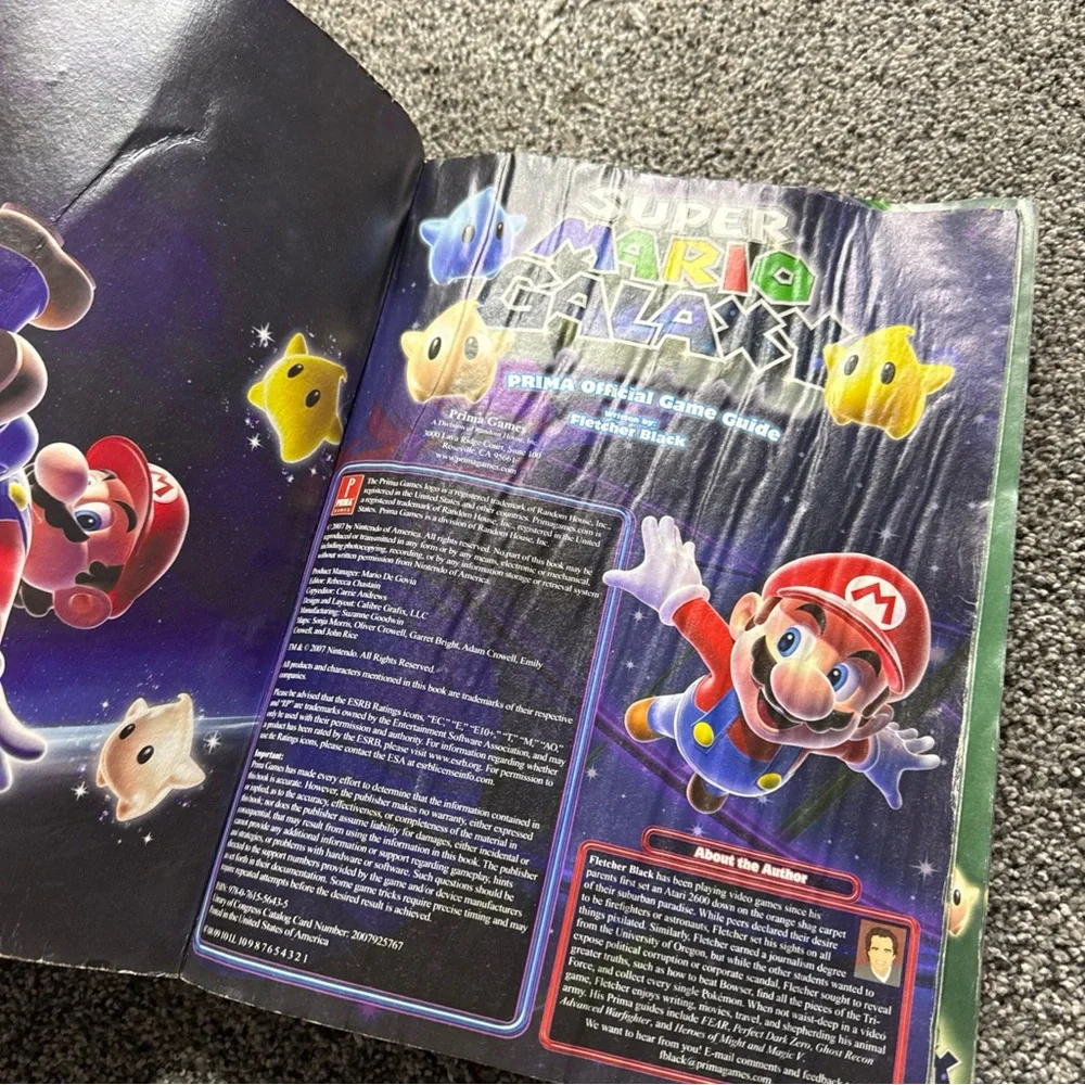 Nintendo Super Mario Galaxy Premiere Edition Strategy Guide Book No Poster Used
